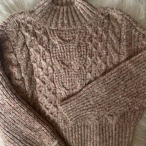 Express Multicolored Chunky Mock Turtleneck